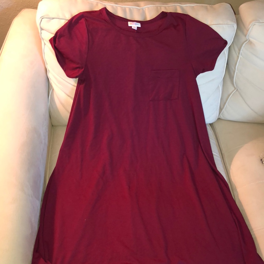 Burgundy LulaRoe Carly Dress